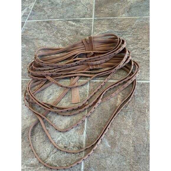 Skims Swim Rhinestone Strappy Skirt Size XXS Almond - Picture 3 of 6